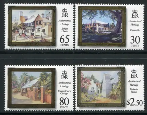 Bermuda 1996 Architektur Kulturerbe Häuser Architectural Heritage 715-718 MNH