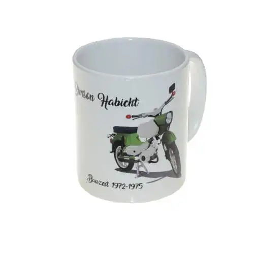 Tasse, Motiv: Simson Habicht gezeichnet weiß