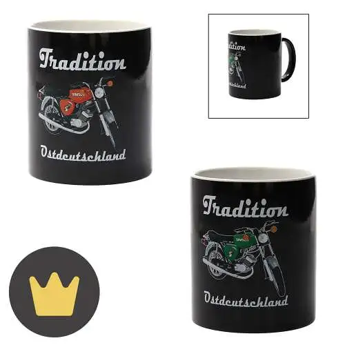 Simson S51 Kaffeebecher - Tasse schwarz rot o. grün Ostdeutschland DDR Sausewind