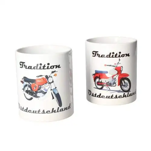 Kaffeetasse 350 ml groß weiß Tradition Ostdeutschland verschiedene DDR Fahrzeuge