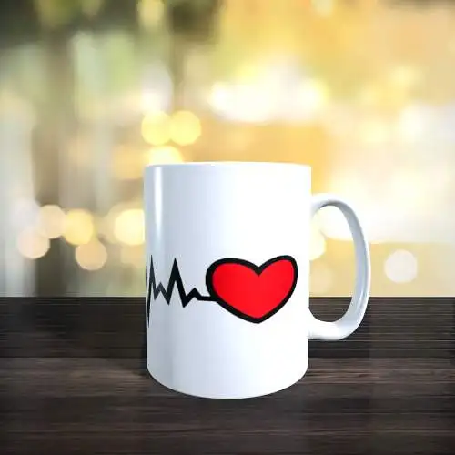 Kaffeetasse 325 ml groß Simson S51 Herzschlag Tasse mit Fahrzeugmotiv DDR 