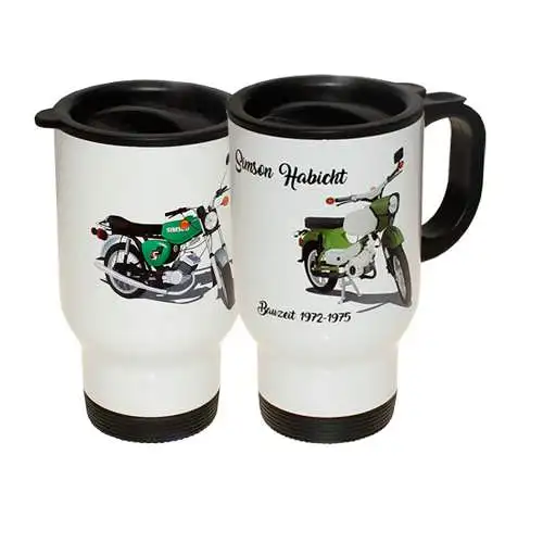 Simson Thermobecher mit Griff 0,5L Habicht Star S 51 o. deine Maschine To Go 