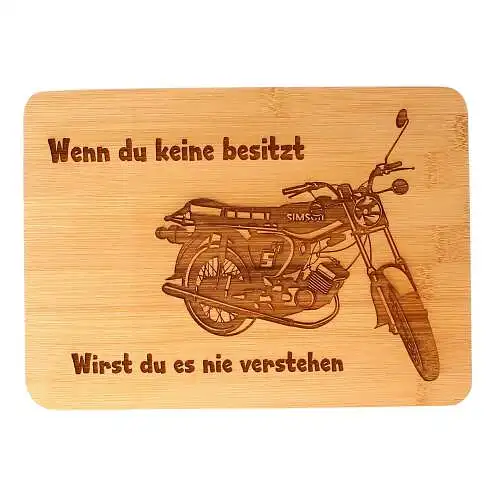 Bambus Frühstücksbrett "Simson S51"