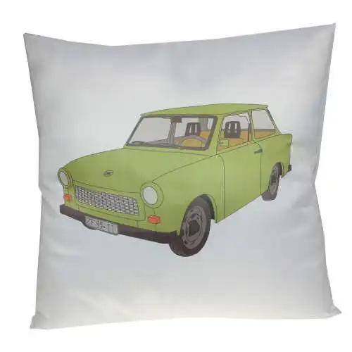 Trabant P601 Trabbi Kopfkissen 38 x 38 cm mit Füllung Deko Geschenk Sausewind
