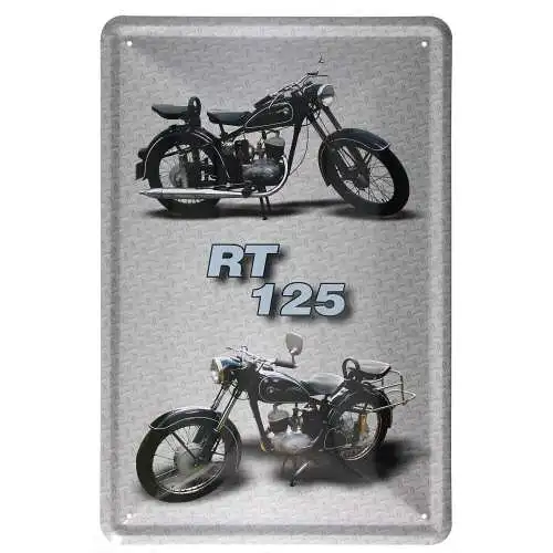 Blechschild - MZ RT 125 - 20 x 30 cm IFA DDR Motorrad VEB Retro Geschenk