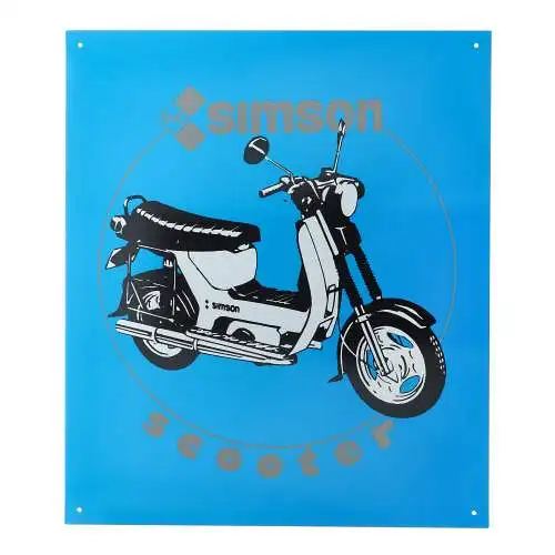 Blechschild IFA Simson Scooter - Roller SR50 SR80  40 x 35 cm DDR Moped 