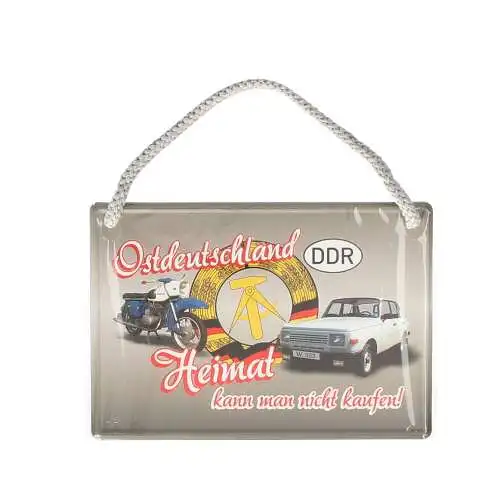 Hängeschild Ostdeutschland Heimat kann man nicht kaufen 16,5 x 11,5 cm Türschild