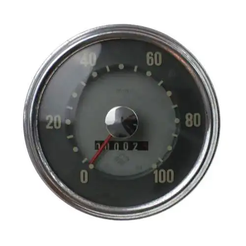 Tacho / Meilentacho 100mph m. Wegzähler Chrom (Silberpunkt) Wartburg P311, P312