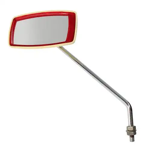 Simson Mofa SL1 Spiegel weiß rot Nr. 16 | Top-Zustand DDR-Originalteil