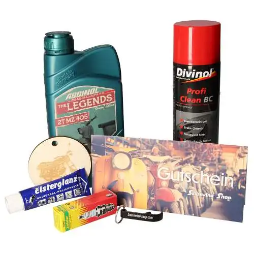 Präsentkorb kleine Tasche Geschenk  für Simson S51 Fahrer Geburtstag Simme DDR