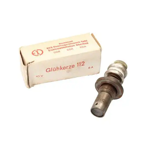 Flammglühkerze 112 10V 6A Traktor Schlepper Ölheizgeräte DDR Original