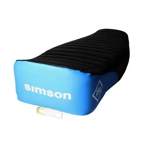 Simson Sitzbank strukturiert S50 S51 S60 S70 Enduro in schwarz blau IFA Logo MZA