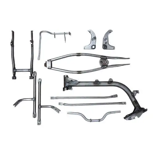 Simson S51E, S70E  Enduro Rahmen SET Ersatzrahmen-Baugruppe unlackiert 11 tlg.