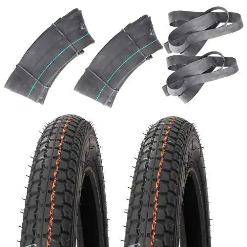 Simson Mofa SL1 MHK-Anhänger Reifen SET 2,25x16 20x2.25 M3 38J TL Schläuche 