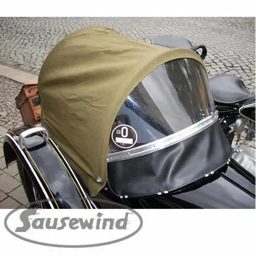 Seitenwagen Stoye Allwetterverdeck Plane AWO- MZ grün DDR-Originalteil