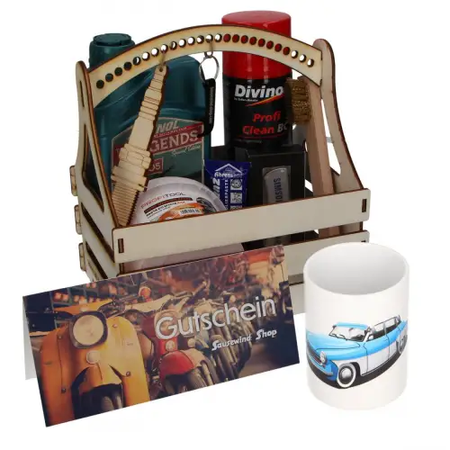Präsentkorb für Wartburg W311 Fahrer Perfektes Geschenk DDR Wartburg Liebhaber