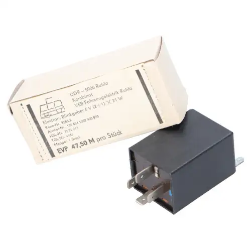 Blinkgeber Relais elektronisch Trabant 6V (2+1) x 21W 8585.2 DDR Original Ruhla 