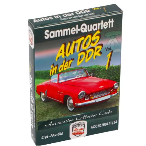 Autos in der DDR Quartett Trabbi Wartburg EMW Trumpfspiel DDR PKW Kartenspiel