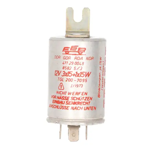 Blinkgeber 12V Anhängerbetrieb 3x15 W + 1x15 W 4-polig 8582.5/3 DDR-Originalteil