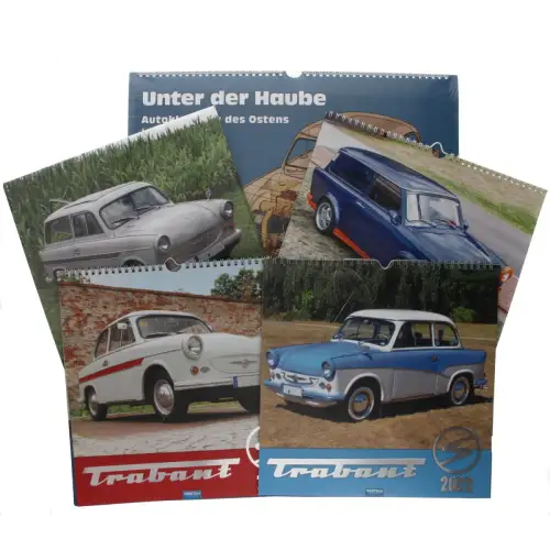 Kalender Set Trabant 5 teilig Wandkalender DDR Technikkalender Trabi Restposten 