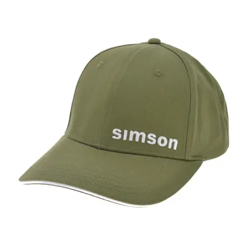 Simson Basecap curved olivgrün - Motiv: "SIMSON" Snapback Universalgröße MZA