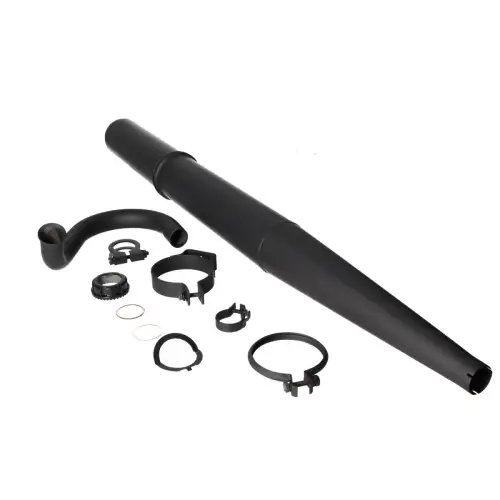 Simson SR50 SR80 Auspuff-Set keramikbeschichtet schwarz matt Krümmer Anbauteilen