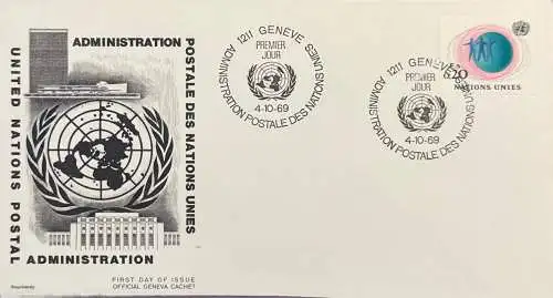 Schweiz Nur Hauptgebiet 1969 Ersttagsstempel