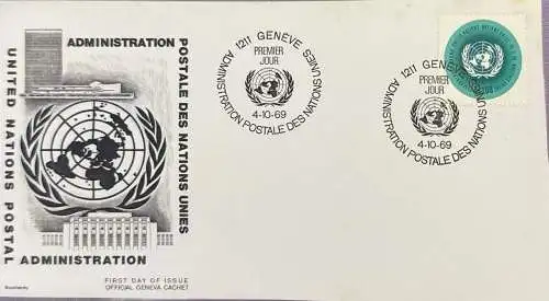 Schweiz Nur Hauptgebiet 1969 Ersttagsstempel