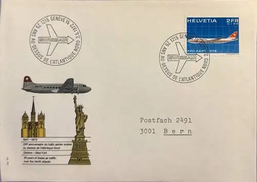 Schweiz Flugmarken 1972 Brief