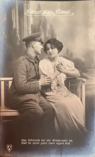 Feldpostkarte "Heimat, süsse Heimat" mit Briefmarke Deutsches Reich – 1916
