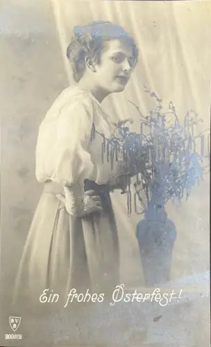 Oster-Ansichtskarte 1919, BV B Serie 2033/2, "Ein frohes Osterfest"