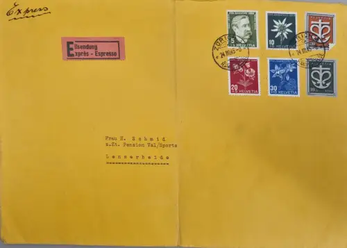 Schweiz Pro Juventute 1944/45 5–30+5/10, Stempel 24.11.45