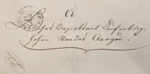 Briefmarke o. Markenbild; Stempel „Lauf…/Saufaubing“