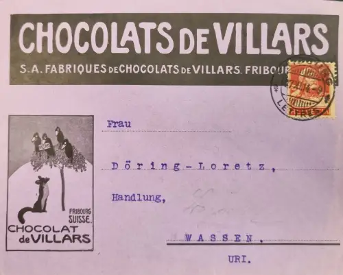 Schweiz Tellknabe 15 Rp, Stempel „LETTRES“ (Jahr ?)