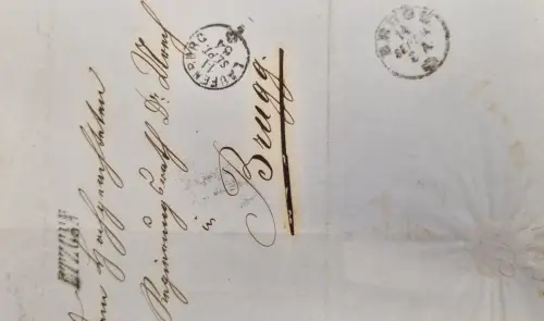 Deutschland: ohne Briefmarke; Stempel „FREIBURG 10. SEPT.“