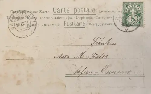 Schweiz Helvetia 5 Fr. mit Stempel „SAFIEN“