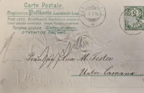 Schweiz 5c Ziffer; Stempel SAILLON 7.1.00