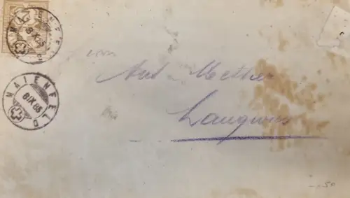 Schweiz Helvetia 8 Rp, Stempel Maienfeld 8 X 88