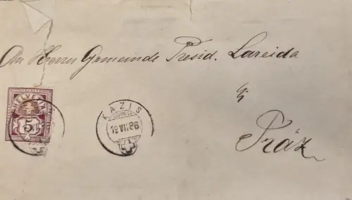 Schweiz Helvetia 5 Rp, Stempel XAZIS 19.VI.86