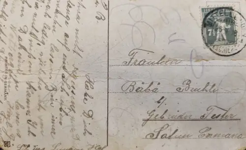 Schweiz Helvetia-Statue 7½ Rp, Stempel Ort unles