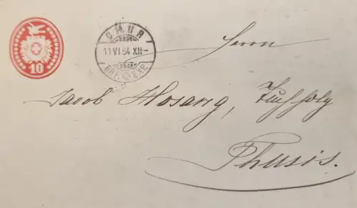 Schweiz Helvetia/Wappen 10 Rp Stempel 11VI84