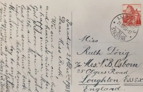 Schweiz Helvetia 20 Rp Landschaft, Stempel Lugano-Stazione