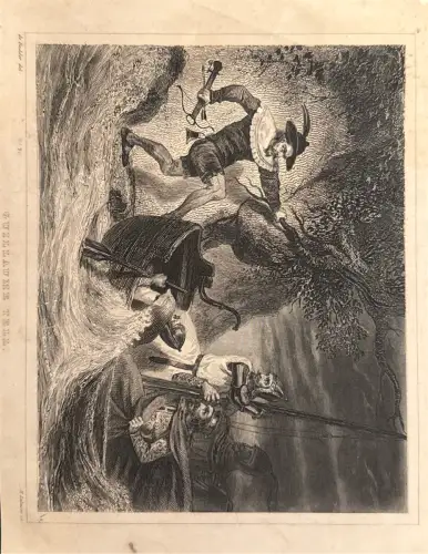 dramatische Stahlstich