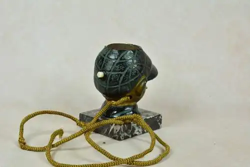 Art Deco Tischfeuerzeug mit Bronzefigur, 1920er/30er Jahre 