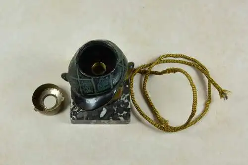 Art Deco Tischfeuerzeug mit Bronzefigur, 1920er/30er Jahre 