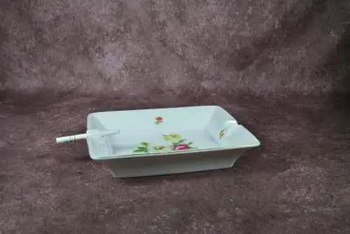 Vintage AK Kaiser Aschenbecher mit Blumenmuster, Mitte 20. Jahrhundert  