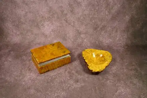 Vintage Alabaster-Set mit Aschenbecher und Zigarettenetui, Romano Bianchi, 1970er 