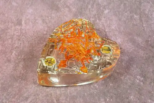 Aschenbecher Herzform mit Mosaikeffekt  