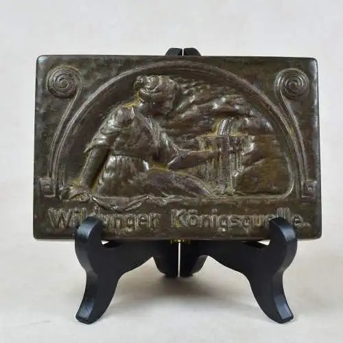 Briefbeschwerer Wildunger Königsquelle, Jugendstil Lauchhammer  