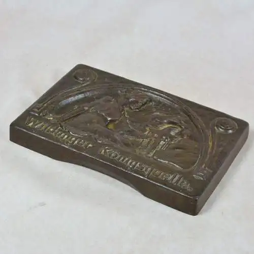 Briefbeschwerer Wildunger Königsquelle, Jugendstil Lauchhammer  